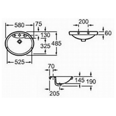Умывальник Roca Dama Senso 58*48 А327515000 врезной фотография