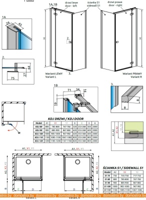 Душевой уголок Radaway Fuenta New KDJ 90x90 фотография
