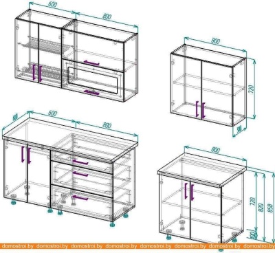 Кухня ВерсоМебель ВерсоЛайн 8-2.2 (белый 001/капучино 103) фотография