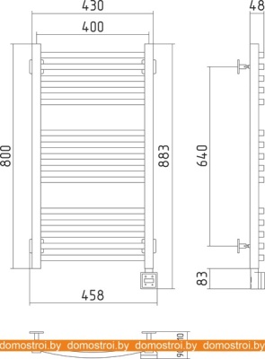 Полотенцесушитель Сунержа Аркус 800x400 фотография