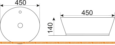 Умывальник CeramaLux D1306H020 фотография