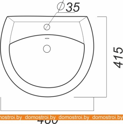 Умывальник Sanita Luxe Аттика 48 ATC46SAWB01+ATCSAPD01 фотография