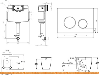 Унитаз Lavinia Boho Relfix Bell Pro 5 в 1 87060210 (хром пластик) фотография