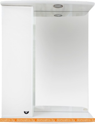 Шкаф с зеркалом Misty Астра 50 (левый, белый) фотография