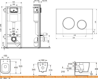 Унитаз Lavinia Boho Relfix Bell Pro Rimless 7 в 1 87040041 (белый пластик) фотография