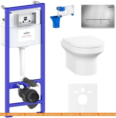 Унитаз Lavinia Boho Relfix Grance Hill Rimless 7 в 1 87561031 (хром пластик) фотография