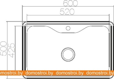 Кухонная мойка Asil AS 154 (матовая, 0.8 мм) фотография
