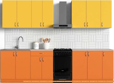 Кухня S-Company Клео колор 2.5 (оранжевый/желтый) фотография