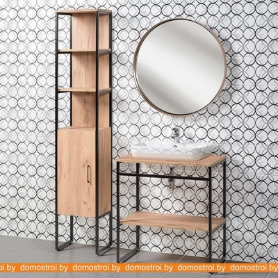 Тумба Акваль Юнит 80 ЮНИТ.80.00.00.N под умывальник Caspia 60 Oval фотография