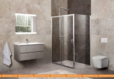Душевой уголок BelBagno UNIQUE-AH-1-100/115-100-C-Cr (прозрачное стекло) фотография
