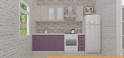 Кухня ВерсоМебель ВерсоЛайн 1-1.7 (кашемир/виола) фотография