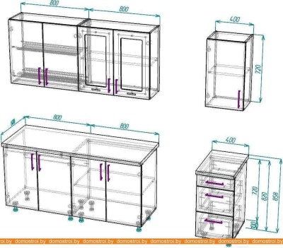 Кухня ВерсоМебель ВерсоЛайн 3-2.0 (белый 001) фотография