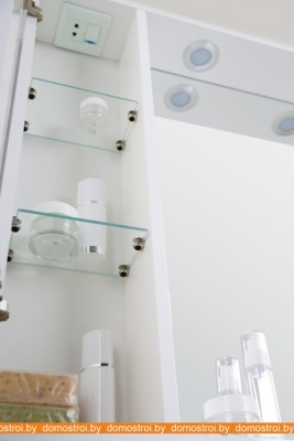 Шкаф с зеркалом BelBagno Marino-SPC-600/750-1A-BL-P-L (bianco lucido) фотография