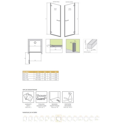 Душевая дверь Radaway Arta DWJ L/R [386071-03-01] 80x200 фотография