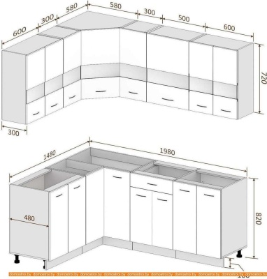 Кухня Кортекс-мебель Корнелия Экстра 1.5x2.0 без столешницы (венге светлый/венге) фотография