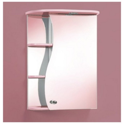 Зеркальный шкаф Акваль Милана 50 [AM.04.50.01.R] розовый фотография