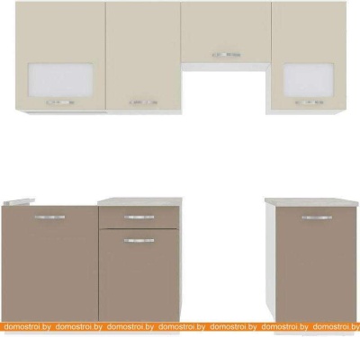 Кухня ВерсоМебель Эко-6 2.2 (латте/бежевый) фотография