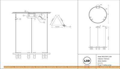 Подвесная люстра Maytoni Satellite MOD102PL-L42B фотография