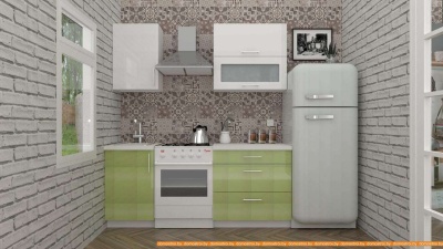 Кухня ВерсоМебель ВерсоЛайн 4-1.3 (белый/нежно-зеленый) фотография