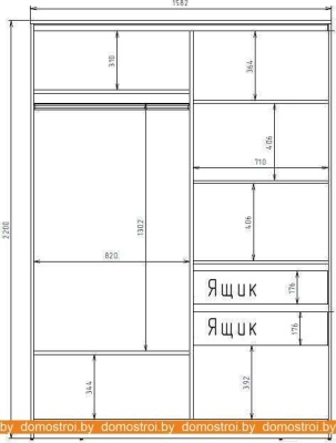 Шкаф-купе Рэйгрупп 158450 VVX Elgon РГ-10.01 (венге/хром) фотография