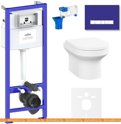 Унитаз Lavinia Boho Relfix Grance Hill Rimless 7 в 1 87561044 (фиолетовый стекло) фотография