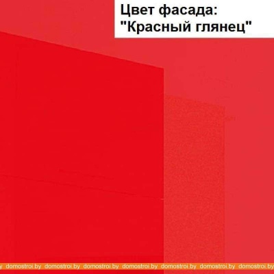 Кухня Интерлиния Мила Gloss 1.7 (красный-черный) фотография