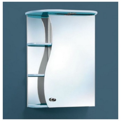 Зеркальный шкаф Акваль Милана 50 [AM.04.50.03.R] голубой фотография