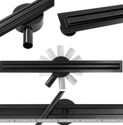 Душевой трап Calani Eco360 Slim 80 Black CAL-G0027 фотография