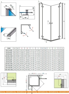 Душевой уголок Radaway Almatea KDD 90x100 фотография