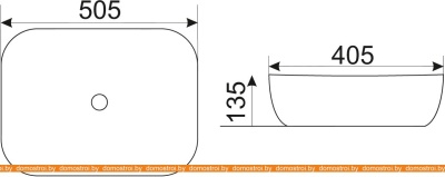 Умывальник CeramaLux D1302H022 фотография