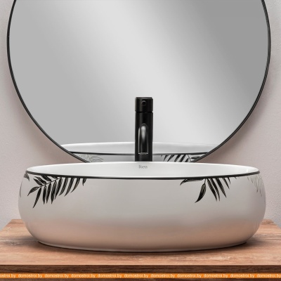 Умывальник Rea Shila (белый/черный) фотография