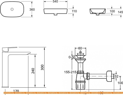 Умывальник Lavinia Boho Bathroom 21510070 (раковина, Смеситель, Сифон) фотография
