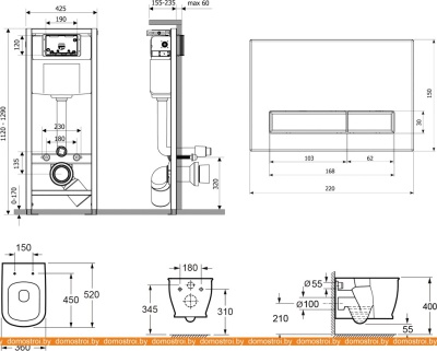 Унитаз Lavinia Boho Relfix Bell Pro Rimless 9 в 1 97010009 (белое стекло) фотография