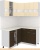 Кухня Кортекс-мебель Корнелия Экстра 1.5x1.4м (венге светлый/венге/мадрид) фотография