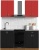 Кухня Сивирин-Компани Клео колор 1.2 (черный/красный) фотография