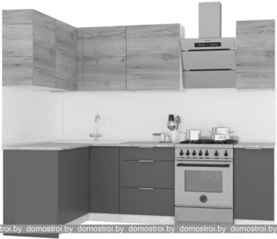 Кухня Интермебель Микс Топ-22 2x1.42м левая (белый премиум-дуб крафт зол-венато) фотография
