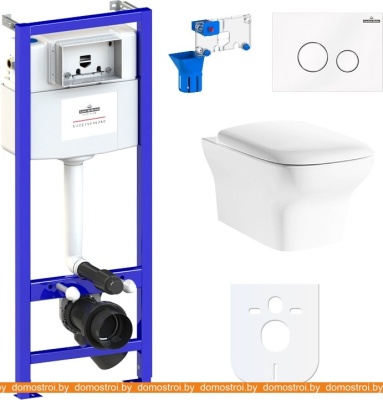 Унитаз Lavinia Boho Relfix Bristol Rimless 7 в 1 87040119 (белое стекло) фотография