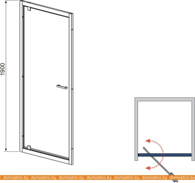 Душевая дверь Radaway Twist DW 80 (382001-01) фотография