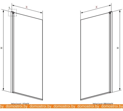 Душевая стенка Radaway Nes PNJ 80 фотография