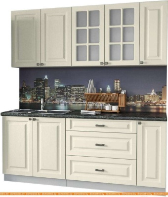 Кухня Интерлиния Мила Деко 1.9 Б (слоновая кость/кастилло темный) фотография