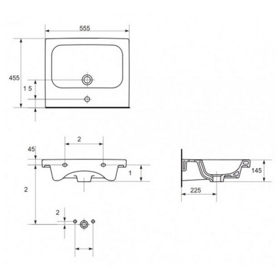 Умывальник Cersanit Colour 55 фотография