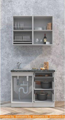 Кухня Интерлиния Мила Матте 1.2 А (слоновая кость/океан/опал светлый) фотография