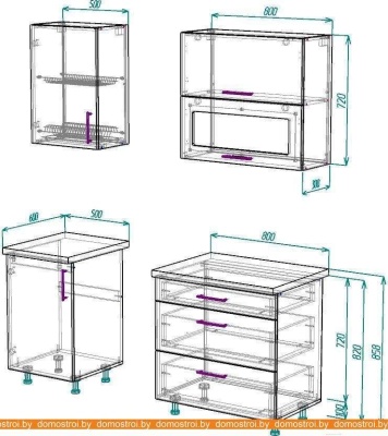 Кухня ВерсоМебель ВерсоЛайн 4-1.3 (белый/нежно-зеленый) фотография