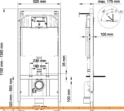 Система инсталляции Berges Wasserhaus Novum 525 F5 040000+040055 фотография