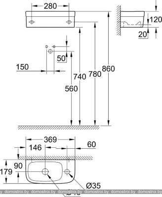 Умывальник Grohe 39327000 36.9x17.9 фотография