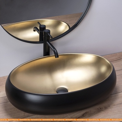 Умывальник Rea Melania (черное золото) фотография