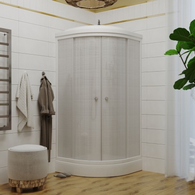 Душевая кабина Triton Стандарт А3 ДН4 100x100 белый лен фотография