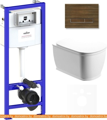 Унитаз Lavinia Boho Relfix Bell Pro Rimless 6 в 1 75110001 (венге пластик) фотография