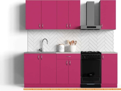 Кухня Сивирин-Компани Клео колор 1,8 (малиновый\малиновый) фотография