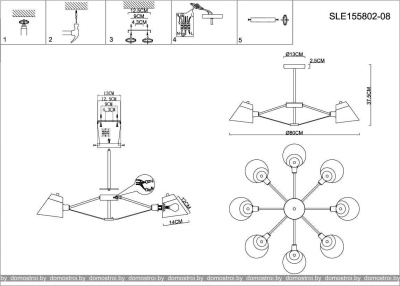 Люстра Evoluce Vario SLE155802-08 фотография